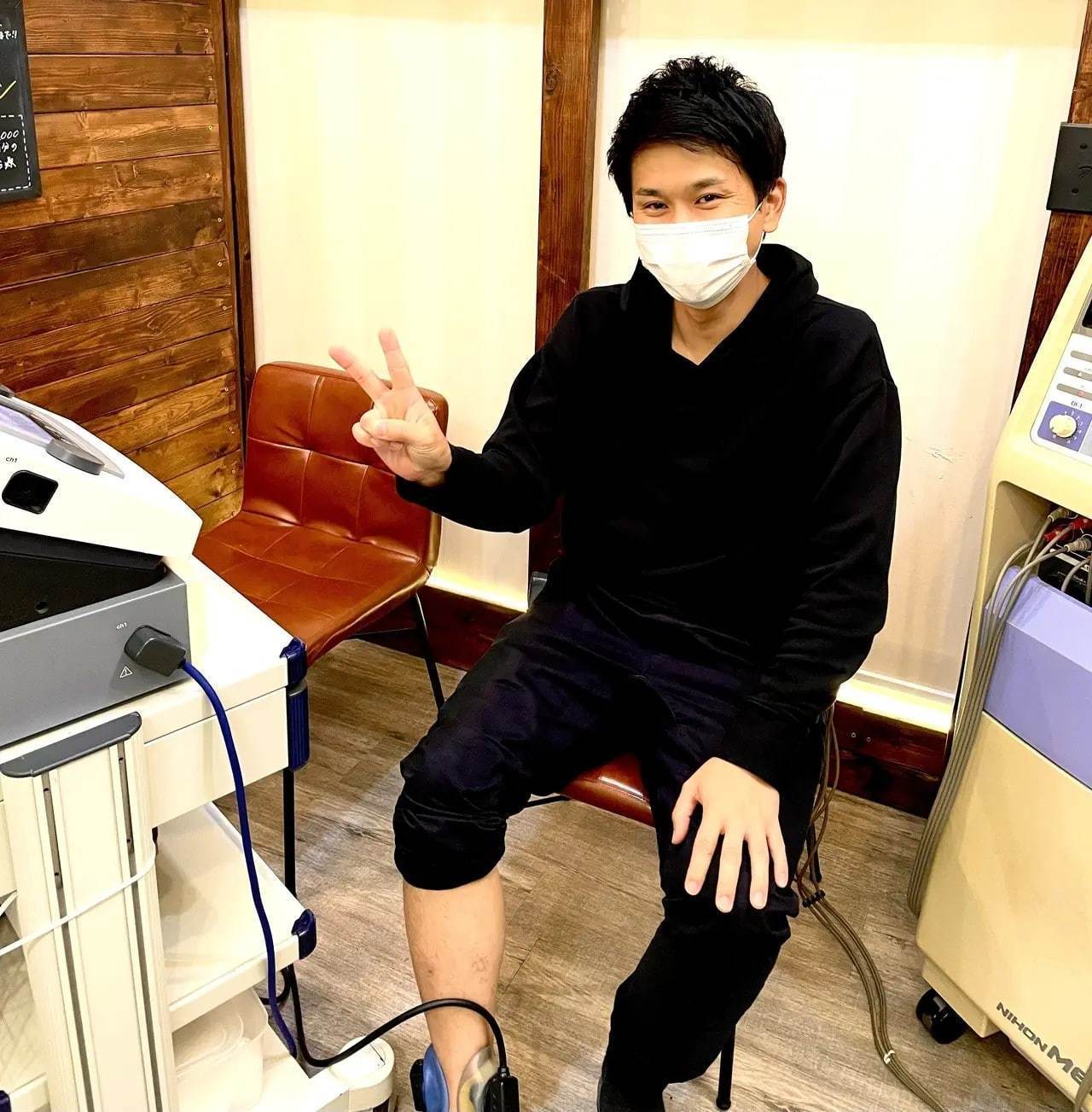 「スポーツや日常生活での体の痛み改善に通う男性患者の口コミ（上福岡みつばち美容整骨院）」